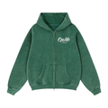 Zip-Through Boxy Fleece Hoodie
