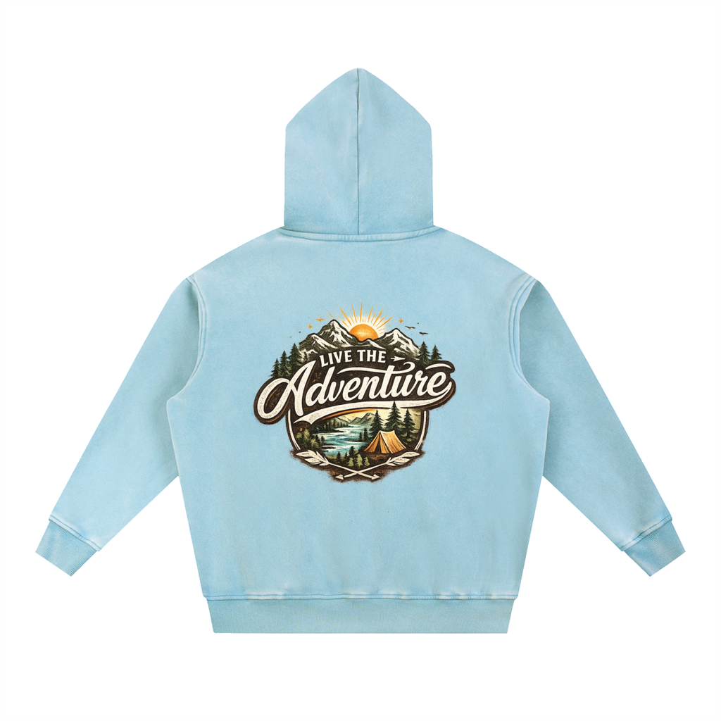 Snow Wash Fleece Oversize Hoodie