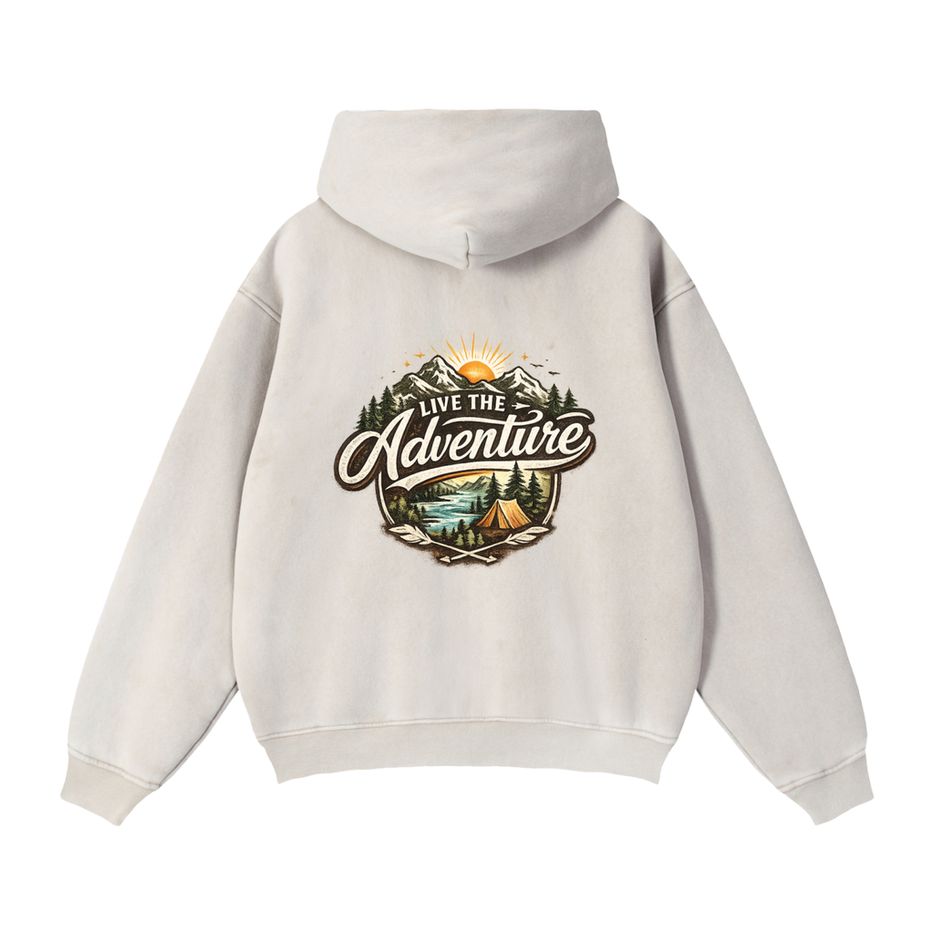 Zip-Through Boxy Fleece Hoodie