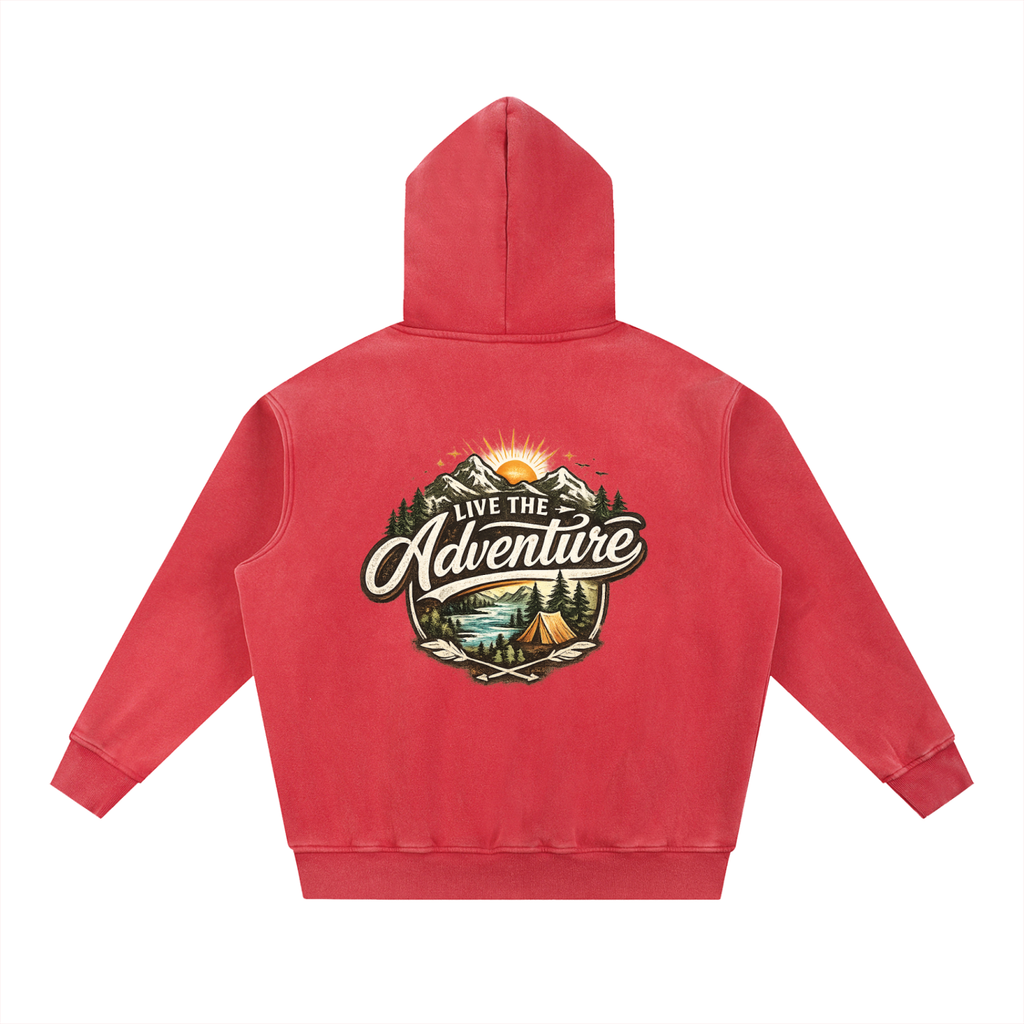 Snow Wash Fleece Oversize Hoodie