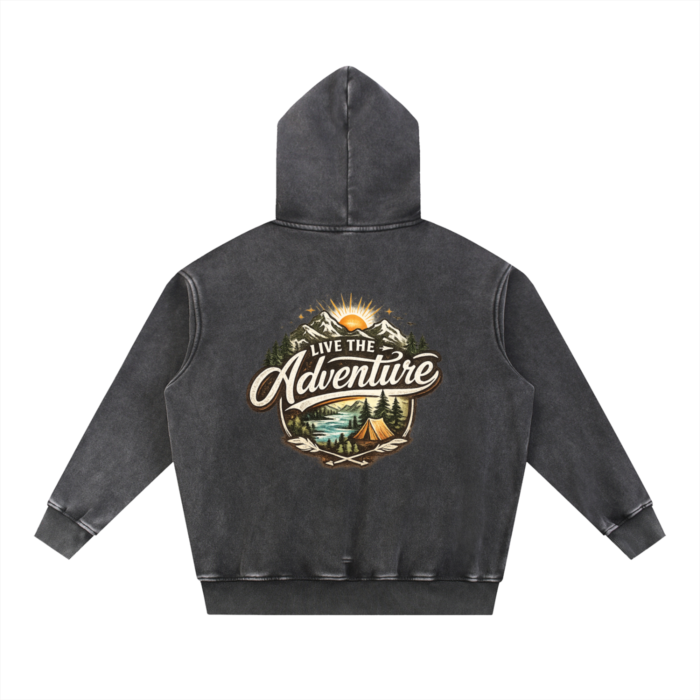 Snow Wash Fleece Oversize Hoodie