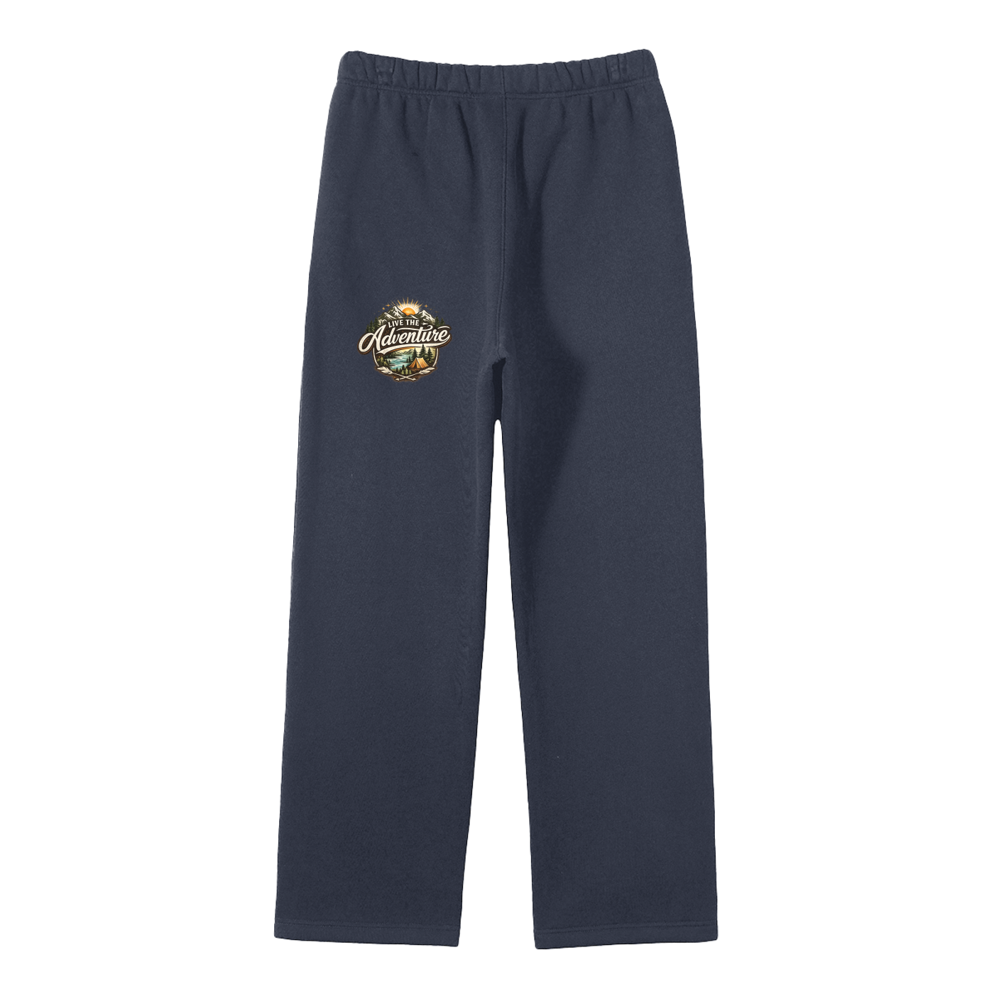Unisex Solid Color Fleece Straight Leg Pants