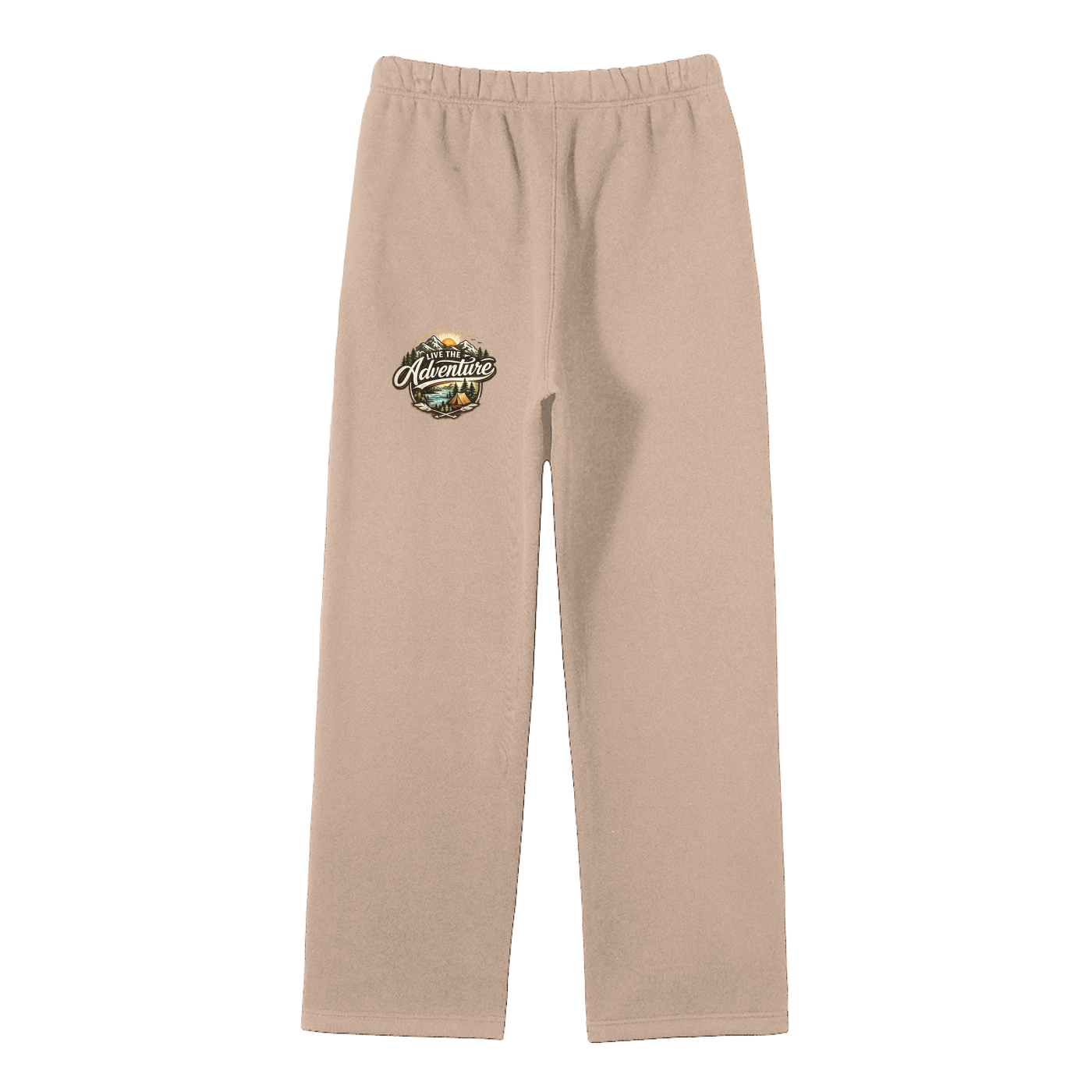 Unisex Solid Color Fleece Straight Leg Pants