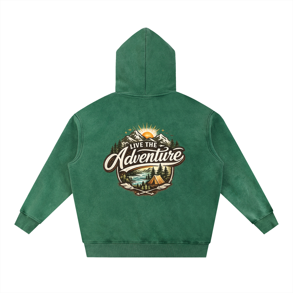 Snow Wash Fleece Oversize Hoodie