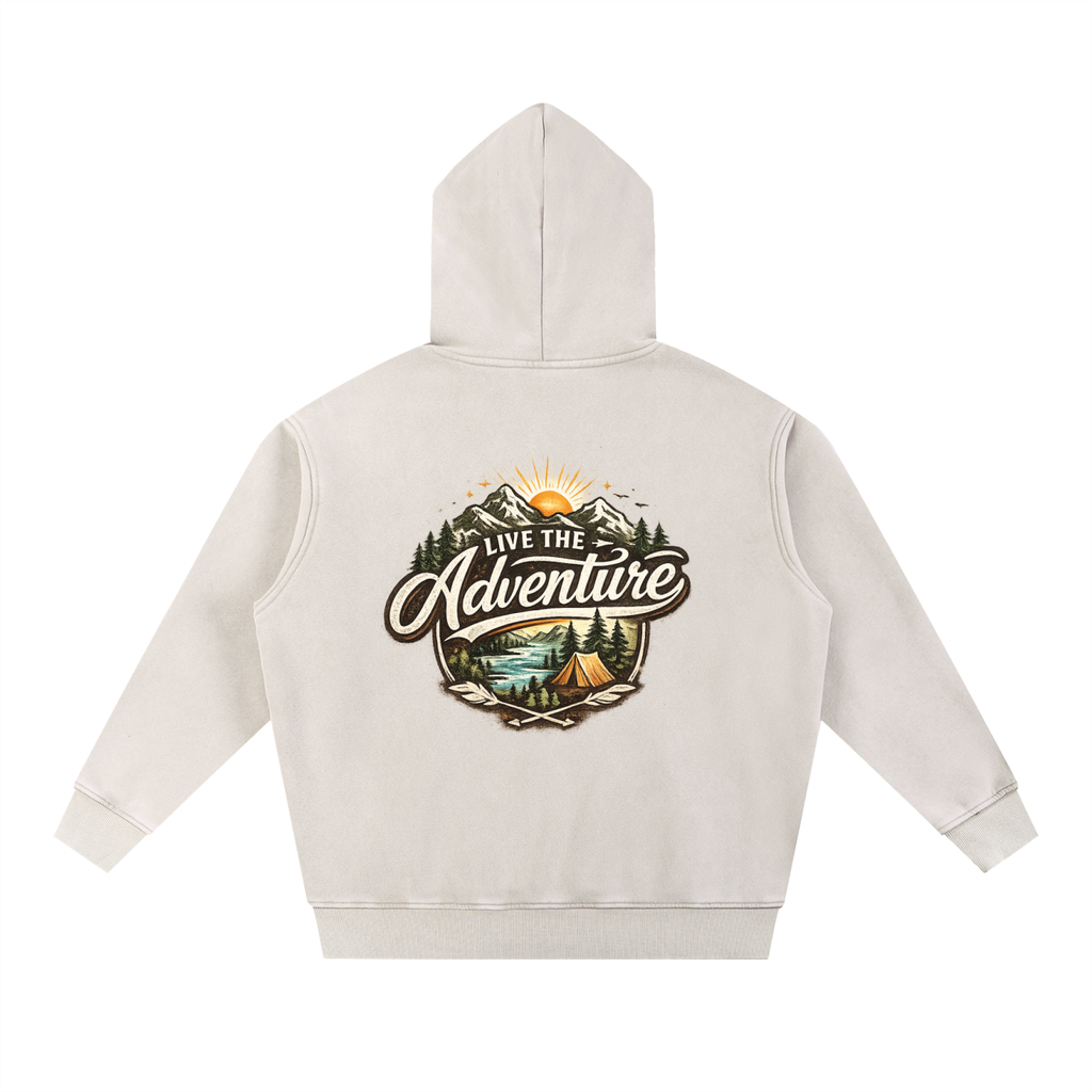 Snow Wash Fleece Oversize Hoodie