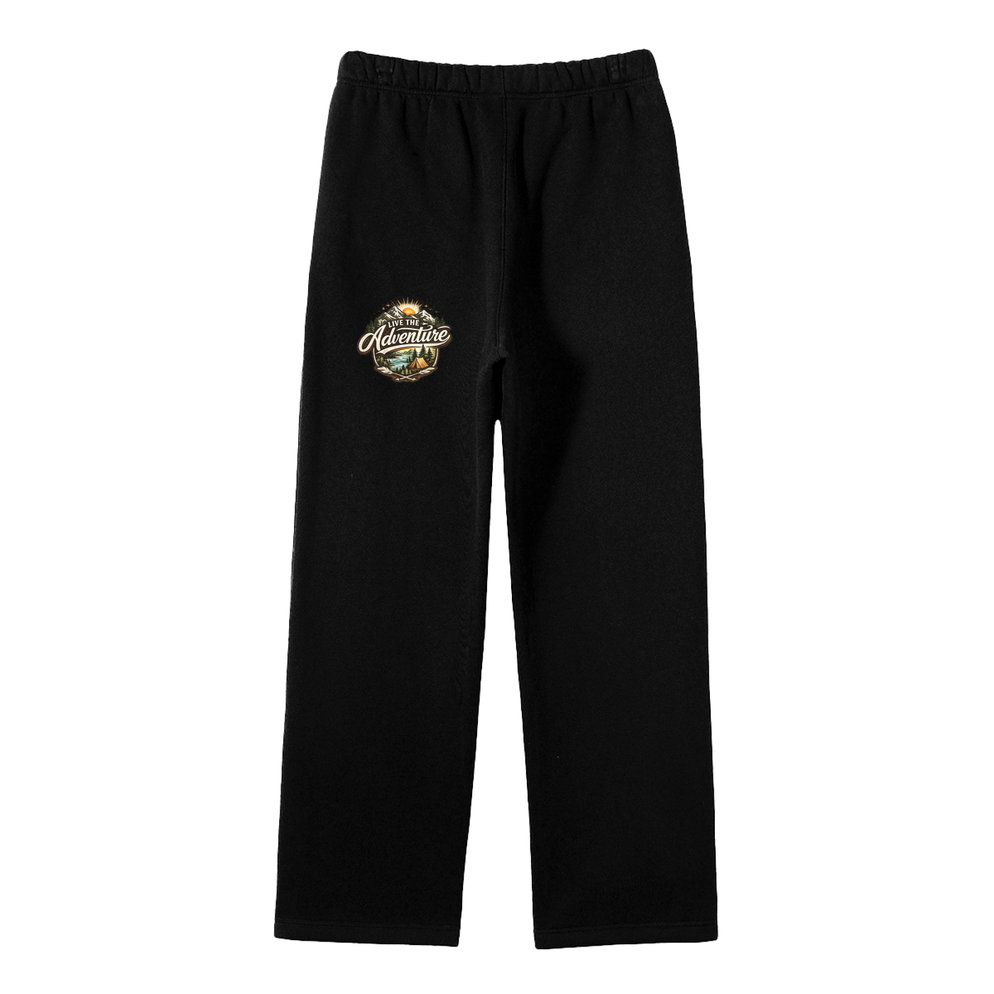 Unisex Solid Color Fleece Straight Leg Pants