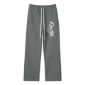 Unisex Solid Color Fleece Straight Leg Pants